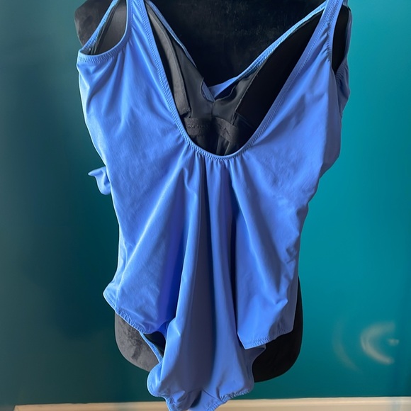 Gideon Oberson one piece lilac bathing suit SZ10 - Picture 3 of 6